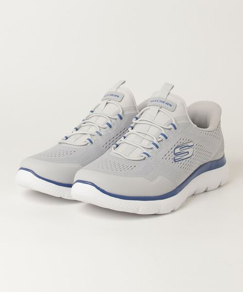 SKECHERS(スケッチャーズ)の「【別注】スケッチャーズ SUMMITS - TOP RATE 限定コラボ(スニーカー・メンズ・ホワイト×ブルー・25.0cm/25.5cm/26.0cm/26.5cm/27.0cm/27.5cm/28.0cm)」の1枚目の写真