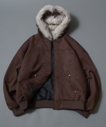 ANPAS(アンパス)のFaux Suede Padded N-2B Jacket/ フェイクスエード 中綿N-2Bジャケット フルジップパーカー アウター フライトジャケット(ミリタリージャケット)