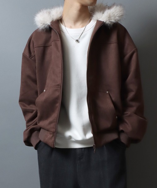 セール】Faux Suede Padded N-2B Jacket/ フェイクスエード 中綿N-2B