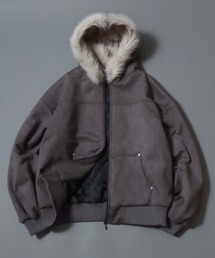 ANPAS（アンパス）の「Faux Suede Padded N-2B Jacket/ フェイクスエード 中綿N-2Bジャケット フルジップパーカー アウター フライトジャケット（ミリタリージャケット）」