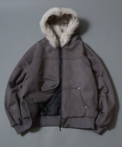 セール】Faux Suede Padded N-2B Jacket/ フェイクスエード 中綿N-2B