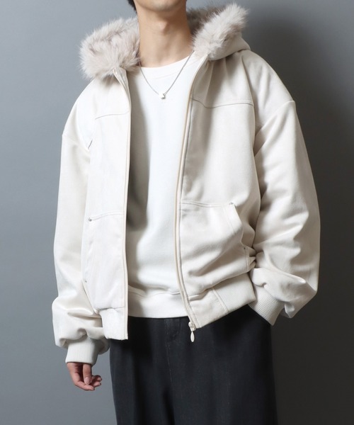 セール】Faux Suede Padded N-2B Jacket/ フェイクスエード 中綿N-2B