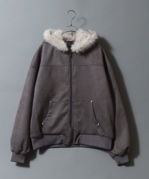 セール】Faux Suede Padded N-2B Jacket/ フェイクスエード 中綿N-2B