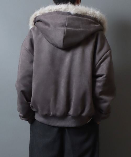 セール】Faux Suede Padded N-2B Jacket/ フェイクスエード 中綿N-2B