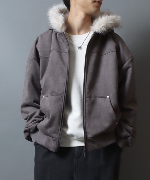 セール】Faux Suede Padded N-2B Jacket/ フェイクスエード 中綿N-2B
