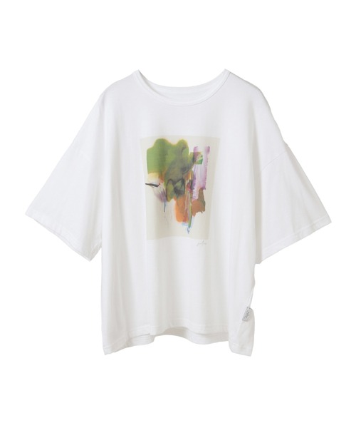 Julier Yoga and Relax（ジュリエヨガアンドリラックス）の「Julier KanakoSasakiコラボ プリントTシャツ（Tシャツ/カットソー・レディース・ホワイト×ブルー/ホワイト×グリーン・FREE）」の3枚目の写真