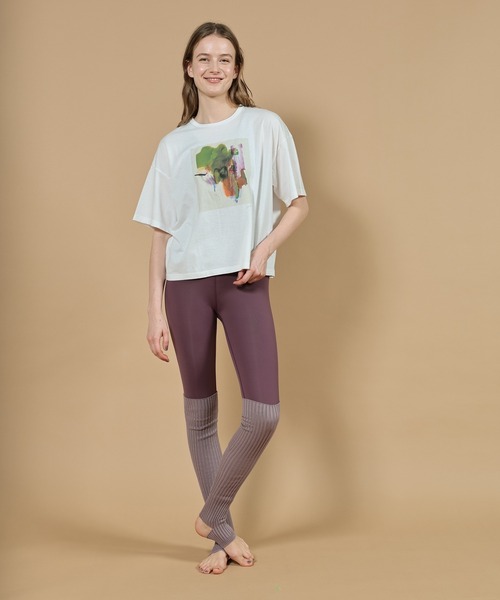 Julier Yoga and Relax（ジュリエヨガアンドリラックス）の「Julier KanakoSasakiコラボ プリントTシャツ（Tシャツ/カットソー・レディース・ホワイト×ブルー/ホワイト×グリーン・FREE）」の4枚目の写真