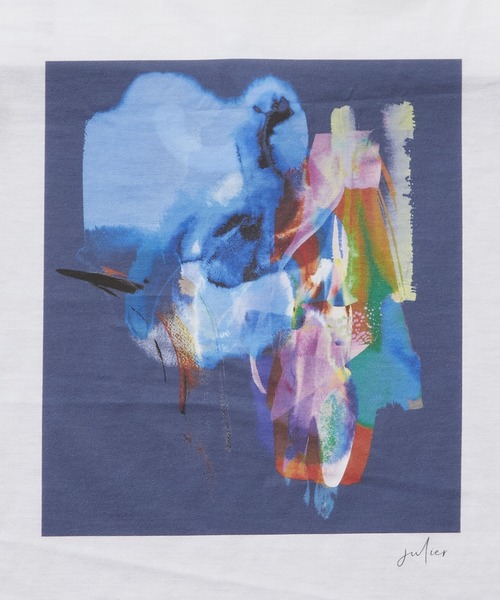 Julier Yoga and Relax（ジュリエヨガアンドリラックス）の「Julier KanakoSasakiコラボ プリントTシャツ（Tシャツ/カットソー・レディース・ホワイト×ブルー/ホワイト×グリーン・FREE）」の12枚目の写真