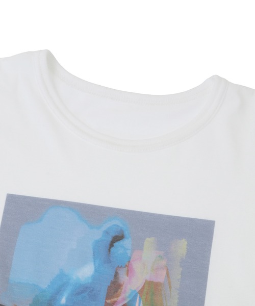 Julier Yoga and Relax（ジュリエヨガアンドリラックス）の「Julier KanakoSasakiコラボ プリントTシャツ（Tシャツ/カットソー・レディース・ホワイト×ブルー/ホワイト×グリーン・FREE）」の14枚目の写真