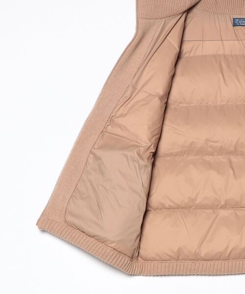 ケーブルニット ウールカシミヤ キルテッド ベスト（その他アウター