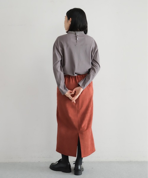 NOMBRE IMPAIR（ノンブルアンペール）の「フロントJQハイネックブラウス（Tシャツ/カットソー・レディース・ホワイト/チャコールグレー・FREE）」の15枚目の写真