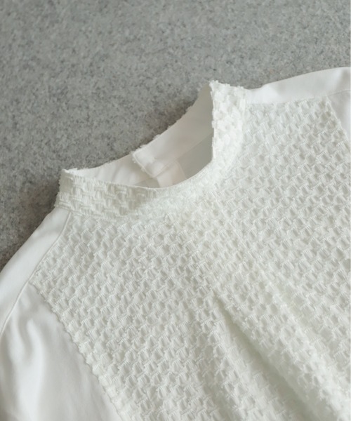 NOMBRE IMPAIR（ノンブルアンペール）の「フロントJQハイネックブラウス（Tシャツ/カットソー・レディース・ホワイト/チャコールグレー・FREE）」の21枚目の写真