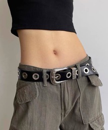 shopnikoniko（ショップニコニコ）の「アイレット シルバーバックル ウエスタンベルト（ベルト）」