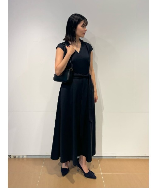 ESTNATION（エストネーション）の「ESTNATION / フレンチスリーブ ワンピース（ワンピース・レディース・ベージュ/ネイビー/レッド・36/38）」の14枚目の写真