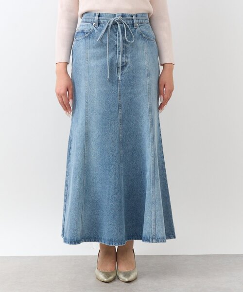 La boutique BonBon（ラブティックボンボン）の「【今すぐお届け！・美シルエット】リボンデニムマーメイドマキシスカート（デニムスカート・レディース・サックスブルー/ネイビー・36/38）」の22枚目の写真