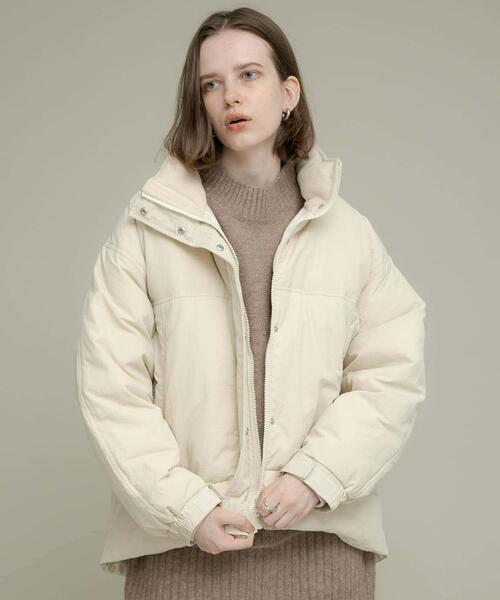 URBAN RESEARCH Sonny Label（アーバンリサーチサニーレーベル）の「撥水スタンドダウンジャケット（ダウンジャケット/コート・レディース・ブラック/ライトカーキ/ホワイト系その他・FREE）」の14枚目の写真