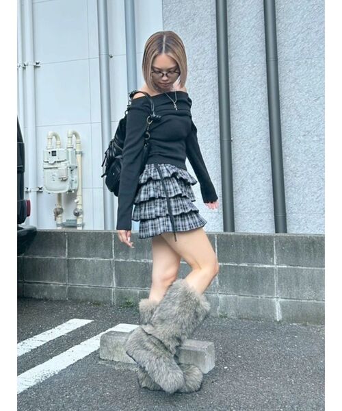 EVRIS（エヴリス）の「ファイクファーモンスターブーツ【インソール入】（ブーツ・レディース・ベージュ/ブラウン・SMALL/MEDIUM/LARGE）」の14枚目の写真