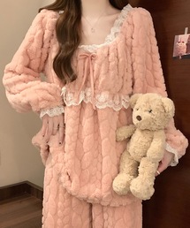 Lace Ladies | Aライン リボン レース ふわもこ ルームウェア(ルームウェア/パジャマ)
