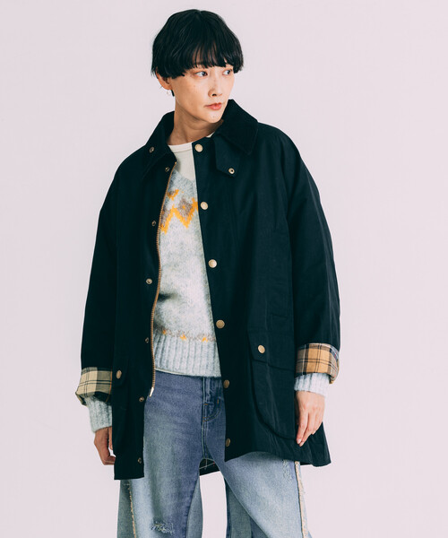 Barbour/バブアー 別注OS Beaufort ピーチスキン custom lining