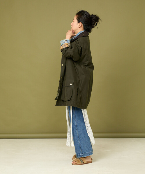 Barbour / OS BEAUFORT ピーチスキン 36 Barbour/バブアー 別注OS Beaufort ピーチスキン custom lining