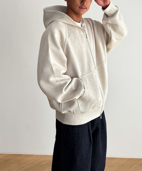 CANAL JEAN（キャナルジーン）の「choice_cnl/SEIRTAND　スウェットZIPパーカー（パーカー・レディース・オートミール/チャコールグレー・MEDIUM/LARGE）」の15枚目の写真