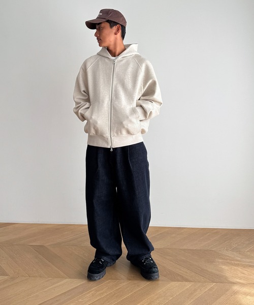 CANAL JEAN（キャナルジーン）の「choice_cnl/SEIRTAND　スウェットZIPパーカー（パーカー・レディース・オートミール/チャコールグレー・MEDIUM/LARGE）」の8枚目の写真