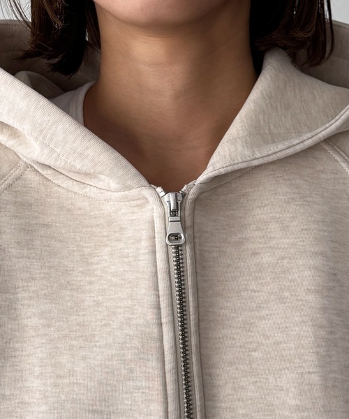CANAL JEAN（キャナルジーン）の「choice_cnl/SEIRTAND　スウェットZIPパーカー（パーカー・レディース・オートミール/チャコールグレー・MEDIUM/LARGE）」の12枚目の写真