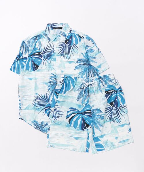 NO WAY（ノーウェイ）の「【2点セット】アロハシャツ&ショーツ（その他トップス・メンズ・E/C/D/F/B/A・X-LARGE/LARGE/MEDIUM）」の3枚目の写真