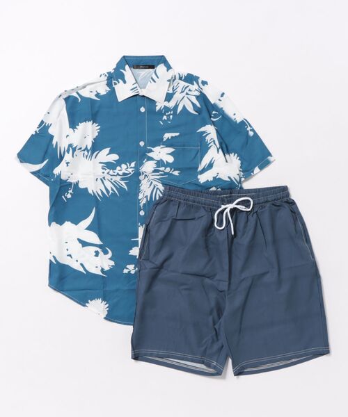 NO WAY（ノーウェイ）の「【2点セット】アロハシャツ&ショーツ（その他トップス・メンズ・E/C/D/F/B/A・X-LARGE/LARGE/MEDIUM）」の4枚目の写真