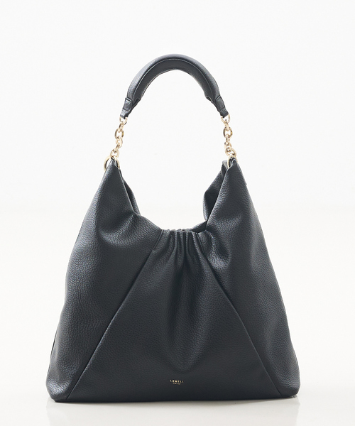 LOWELL things（ロウェル　シングス）の「Sque/ギャザーワンショルダーバッグ/A4サイズ/2WAY（トートバッグ・レディース・ブラック/アイボリー・フリー）」の11枚目の写真