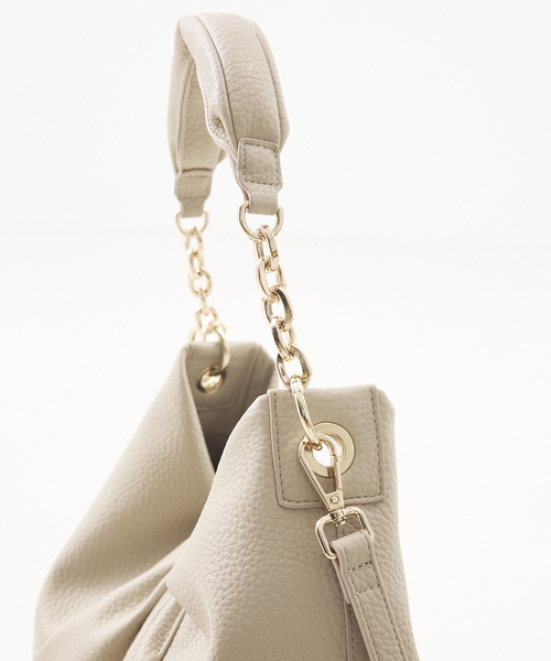 LOWELL things（ロウェル　シングス）の「Sque/ギャザーワンショルダーバッグ/A4サイズ/2WAY（トートバッグ・レディース・ブラック/アイボリー・フリー）」の14枚目の写真