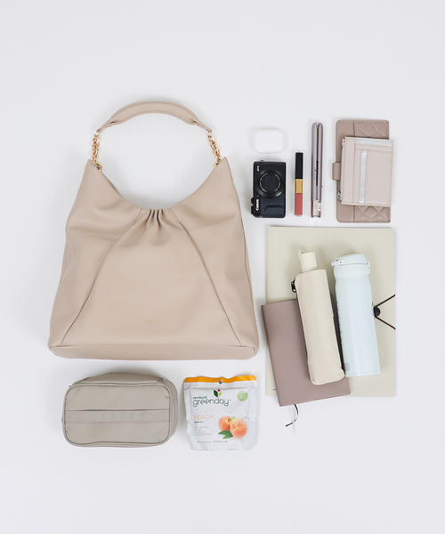 LOWELL things（ロウェル　シングス）の「Sque/ギャザーワンショルダーバッグ/A4サイズ/2WAY（トートバッグ・レディース・ブラック/アイボリー・フリー）」の22枚目の写真