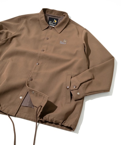 go slow caravan(ゴースローキャラバン)の「T/Cキャンバス ワッペン コーチJKT(ブルゾン・メンズ・ブラック/ブルーグリーン/ベージュ・MEDIUM/X-LARGE/LARGE)」の9枚目の写真