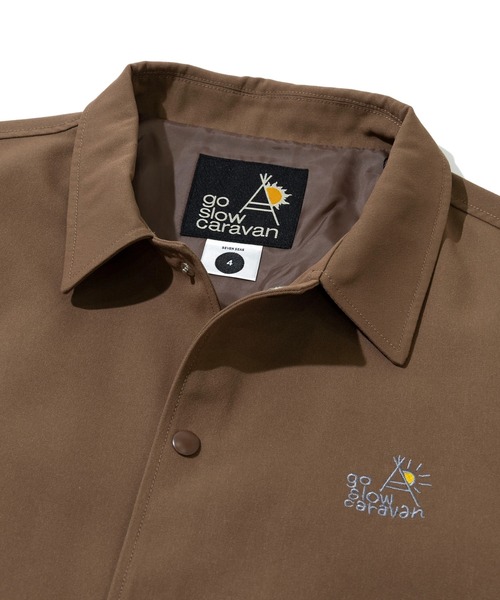 go slow caravan(ゴースローキャラバン)の「T/Cキャンバス ワッペン コーチJKT(ブルゾン・メンズ・ブラック/ブルーグリーン/ベージュ・MEDIUM/X-LARGE/LARGE)」の10枚目の写真