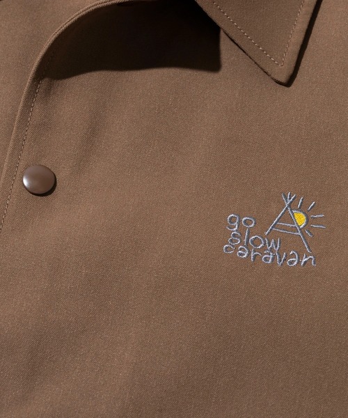 go slow caravan(ゴースローキャラバン)の「T/Cキャンバス ワッペン コーチJKT(ブルゾン・メンズ・ブラック/ブルーグリーン/ベージュ・MEDIUM/X-LARGE/LARGE)」の11枚目の写真