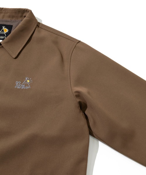 go slow caravan(ゴースローキャラバン)の「T/Cキャンバス ワッペン コーチJKT(ブルゾン・メンズ・ブラック/ブルーグリーン/ベージュ・MEDIUM/X-LARGE/LARGE)」の12枚目の写真