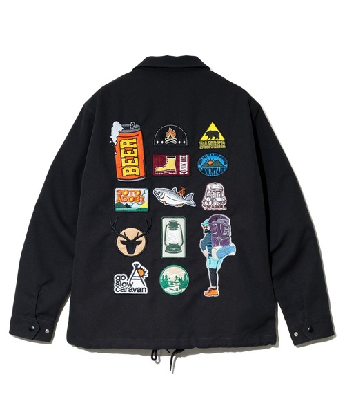 go slow caravan(ゴースローキャラバン)の「T/Cキャンバス ワッペン コーチJKT(ブルゾン・メンズ・ブラック/ブルーグリーン/ベージュ・MEDIUM/X-LARGE/LARGE)」の19枚目の写真
