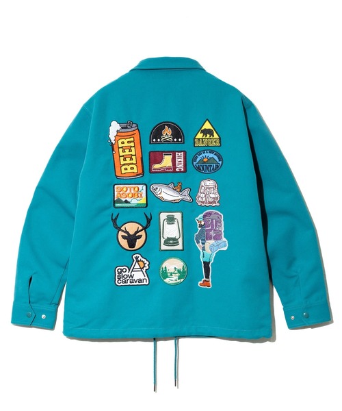 go slow caravan(ゴースローキャラバン)の「T/Cキャンバス ワッペン コーチJKT(ブルゾン・メンズ・ブラック/ブルーグリーン/ベージュ・MEDIUM/X-LARGE/LARGE)」の21枚目の写真