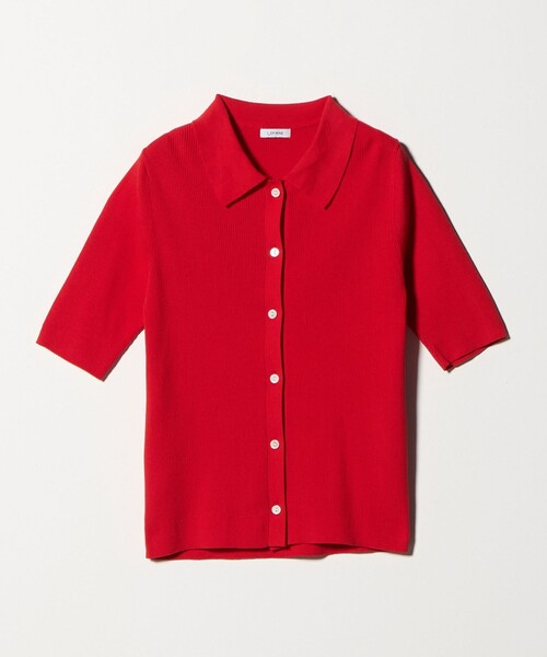 green label relaxing（グリーンレーベルリラクシング）の「＜1_OF MINE＞襟付き リブ 5分袖 ニット マシンウォッシャブル（ニット/セーター・レディース・ブラック/ホワイト/レッド・FREE）」の17枚目の写真