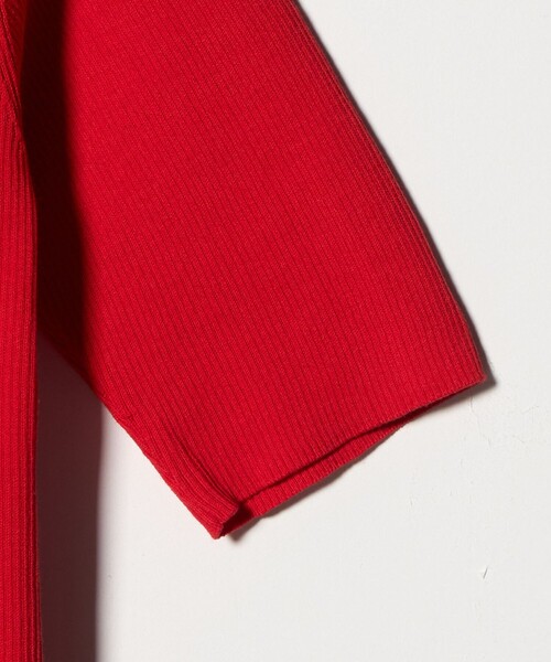 green label relaxing（グリーンレーベルリラクシング）の「＜1_OF MINE＞襟付き リブ 5分袖 ニット マシンウォッシャブル（ニット/セーター・レディース・ブラック/ホワイト/レッド・FREE）」の20枚目の写真