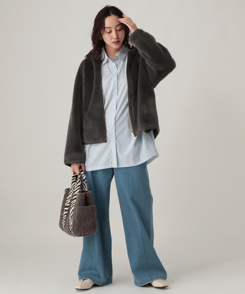 リュクスエコムートンフードブルゾン/576886（ブルゾン）｜Elura