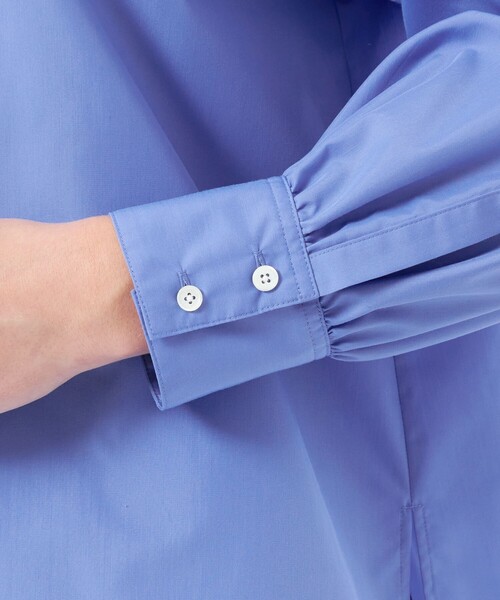 MACKINTOSH PHILOSOPHY（ﾏｯｷﾝﾄｯｼｭ ﾌｨﾛｿﾌｨｰ）の「ブザムシャツブラウス（シャツ/ブラウス・レディース・オフホワイト/ライトブルー/ネイビー・38）」の8枚目の写真