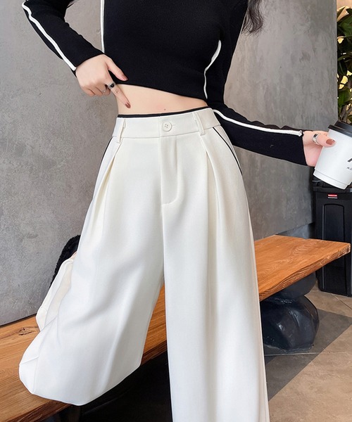 by LEGNA（バイレグナ）の「パイピングタックワイドパンツ（その他パンツ・レディース・ブラック/ブラウン/ホワイト/グレー・X-LARGE/LARGE/MEDIUM/SMALL）」の20枚目の写真