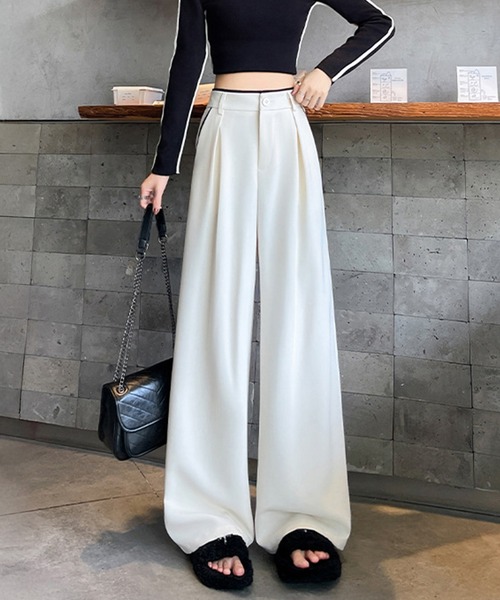 セール】パイピングタックワイドパンツ（その他パンツ）｜by LEGNA