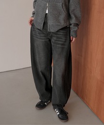 サイドタックカーブデニムパンツ