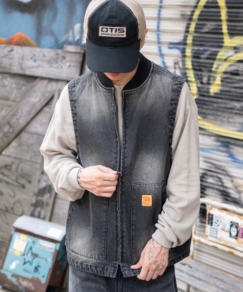 美品 ワーカーズ W&Gベスト 6oz デニム サイズ38 Mサイズ WEGO/【25年秋冬新作】ワーカーズデニムベスト（ベスト）｜WEGO