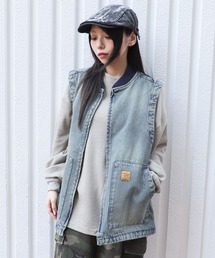 WEGO（ウィゴー）の「WEGO/ワーカーズデニムベスト（ベスト）」