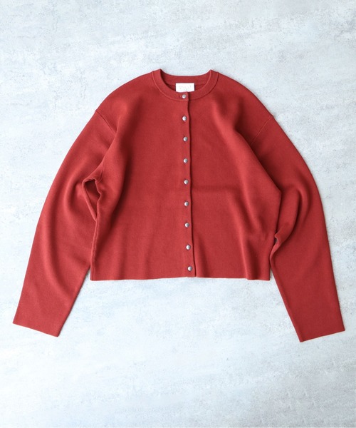 yuni（ユニ　）の「コットンスムース　ショートカーディガン（カーディガン/ボレロ・レディース・ブラウン/ブルー/サックスブルー/ブラック・FREE）」の3枚目の写真