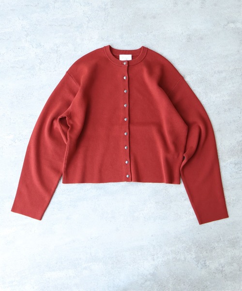 yuni（ユニ　）の「コットンスムース　ショートカーディガン（カーディガン/ボレロ・レディース・ブラウン/ブルー/サックスブルー/ブラック・FREE）」の5枚目の写真