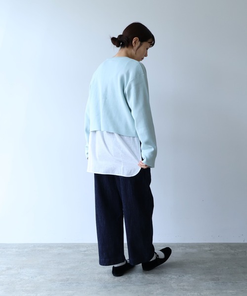 yuni（ユニ　）の「コットンスムース　ショートカーディガン（カーディガン/ボレロ・レディース・ブラウン/ブルー/サックスブルー/ブラック・FREE）」の11枚目の写真